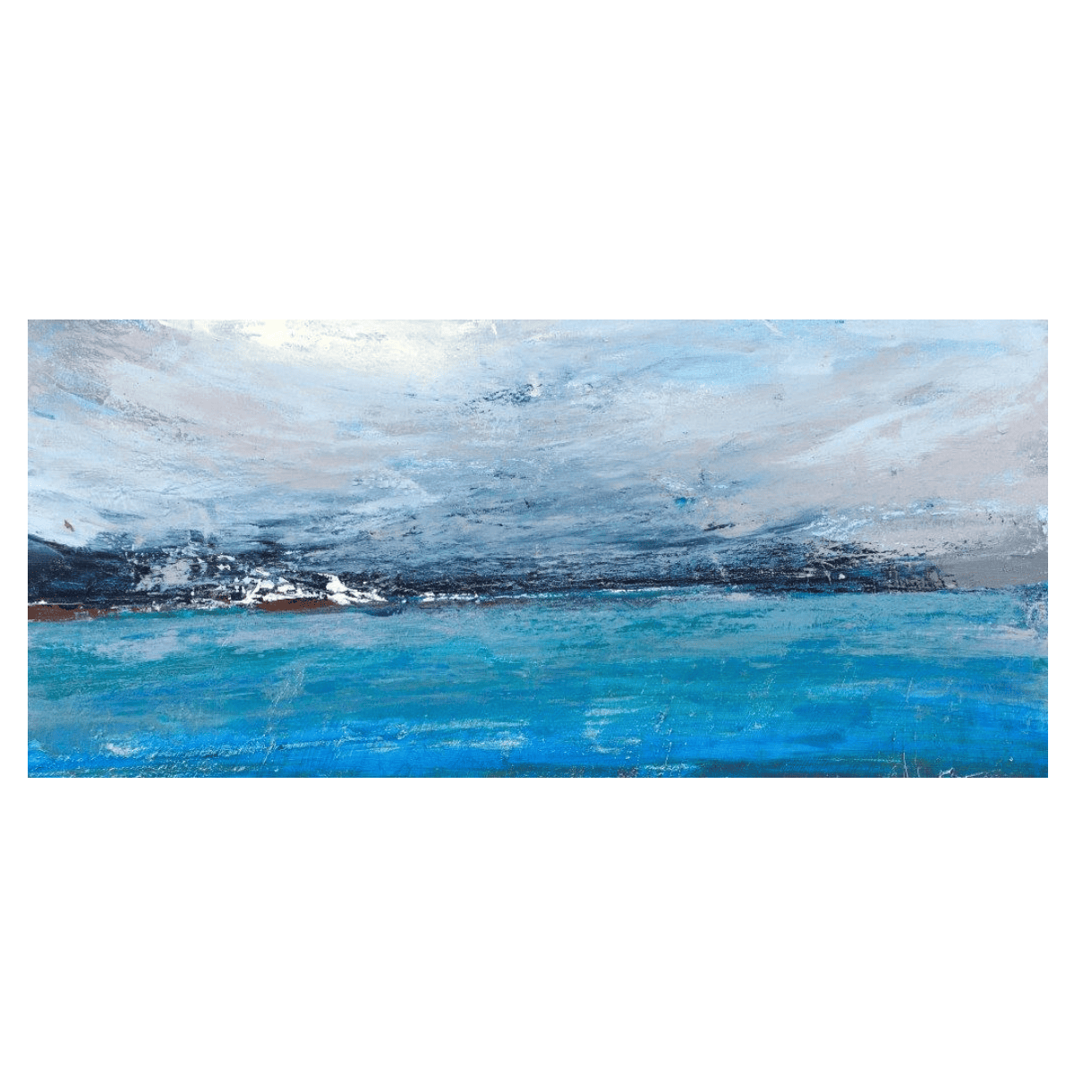 Abstract Skyline Yağlı Boya Dokulu TabloYağlı Boya Dokulu Soyut TablolarTablolife