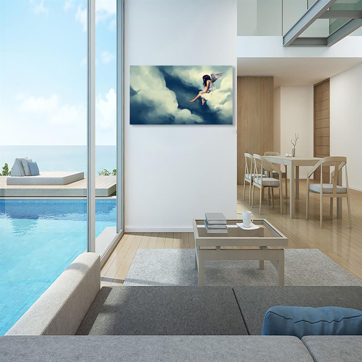 Angel Yağlı Boya Dokulu TabloYağlı Boya Dokulu Soyut TablolarTablolife.com