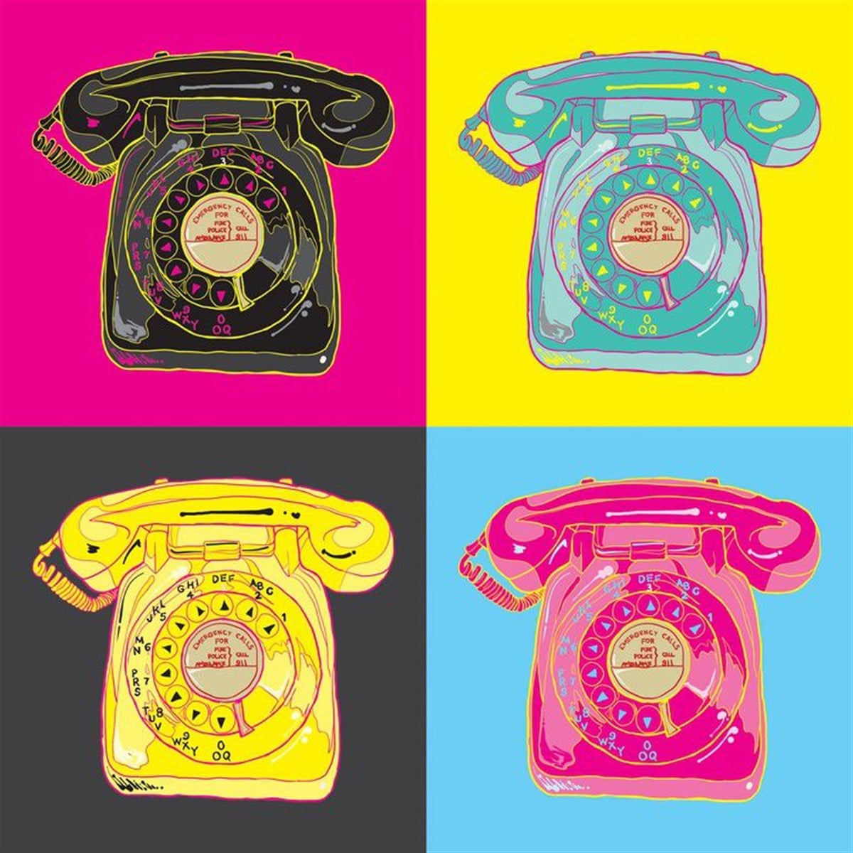 Antika Telefon - Kanvas Tablo