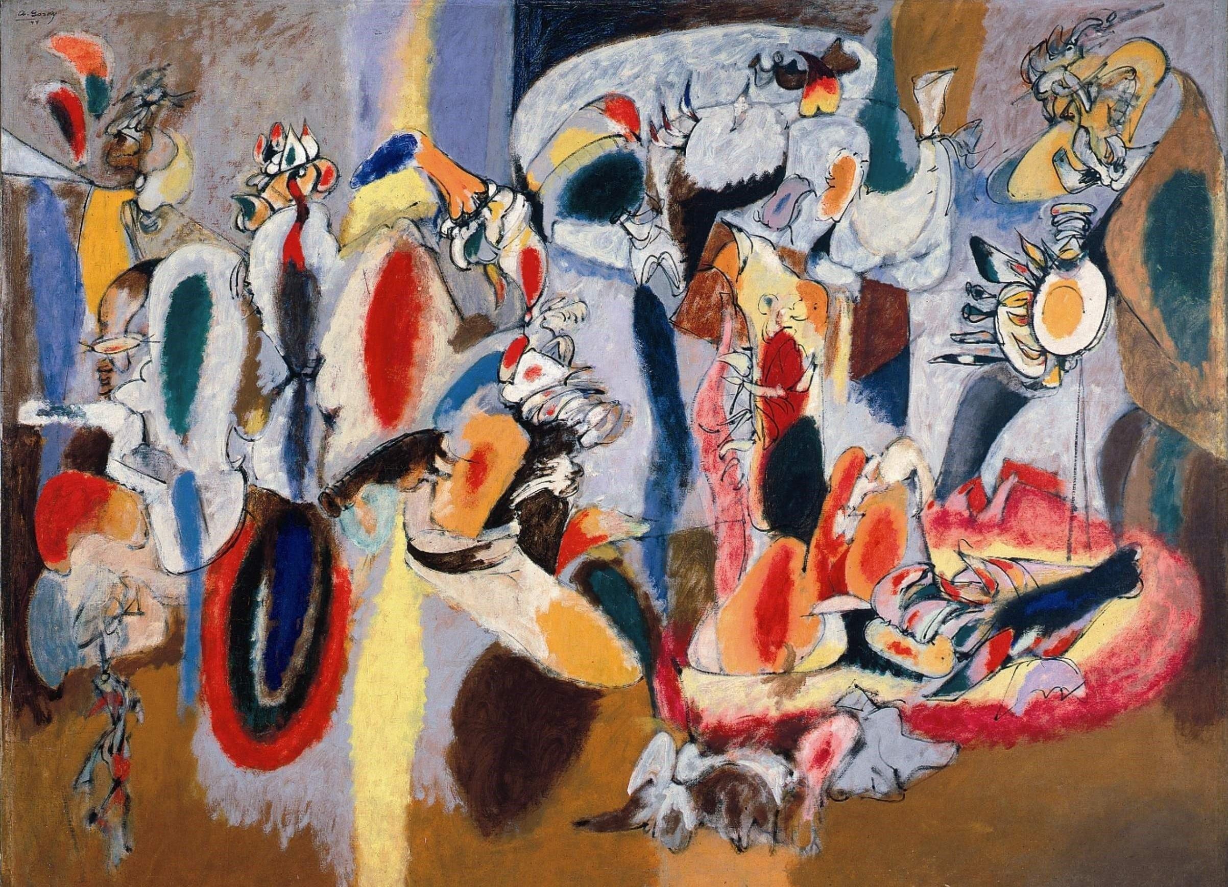 Arshile Gorky The Liver Is The Cock's Comb Kanvas TabloÜnlü Ressamların TablolarıTablolife