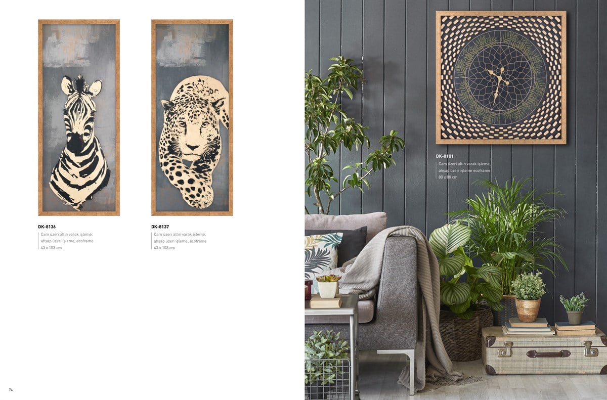 Barış Tacı - Cam Üzeri Altın Varak İşleme Saat