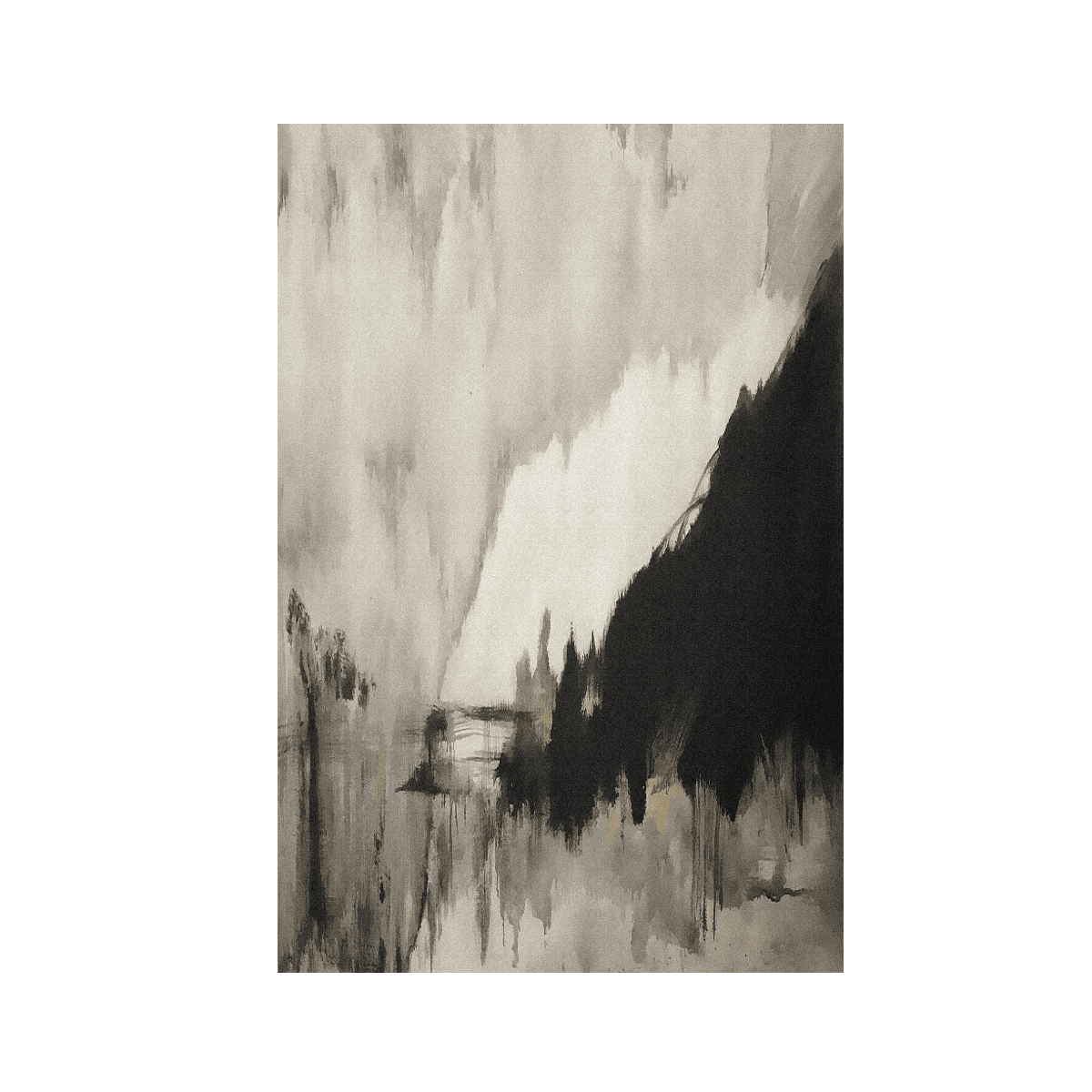 Black Shadow Yağlı Boya Dokulu TabloYağlı Boya Dokulu Soyut TablolarTablolife