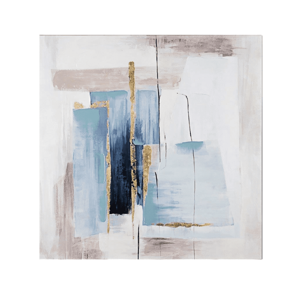 Blue Blow Yağlı Boya Dokulu TabloYağlı Boya Dokulu Soyut TablolarTablolife