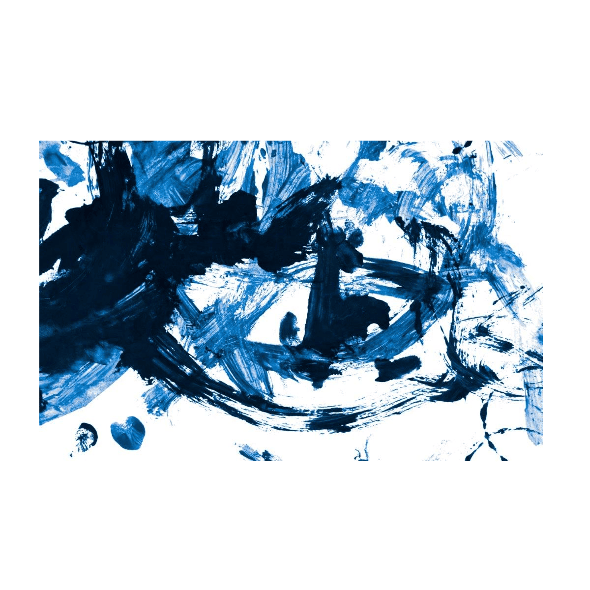Blue Chaos Yağlı Boya Dokulu TabloYağlı Boya Dokulu Soyut TablolarTablolife