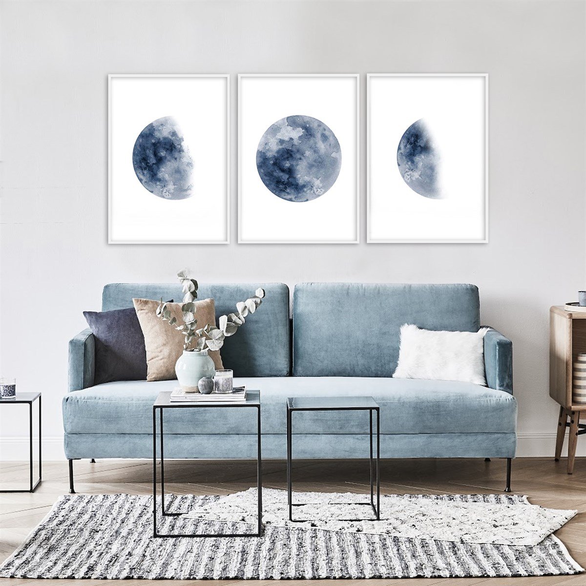 Blue Moon Çerçeveli Poster SetiPosterlerTablolife.com