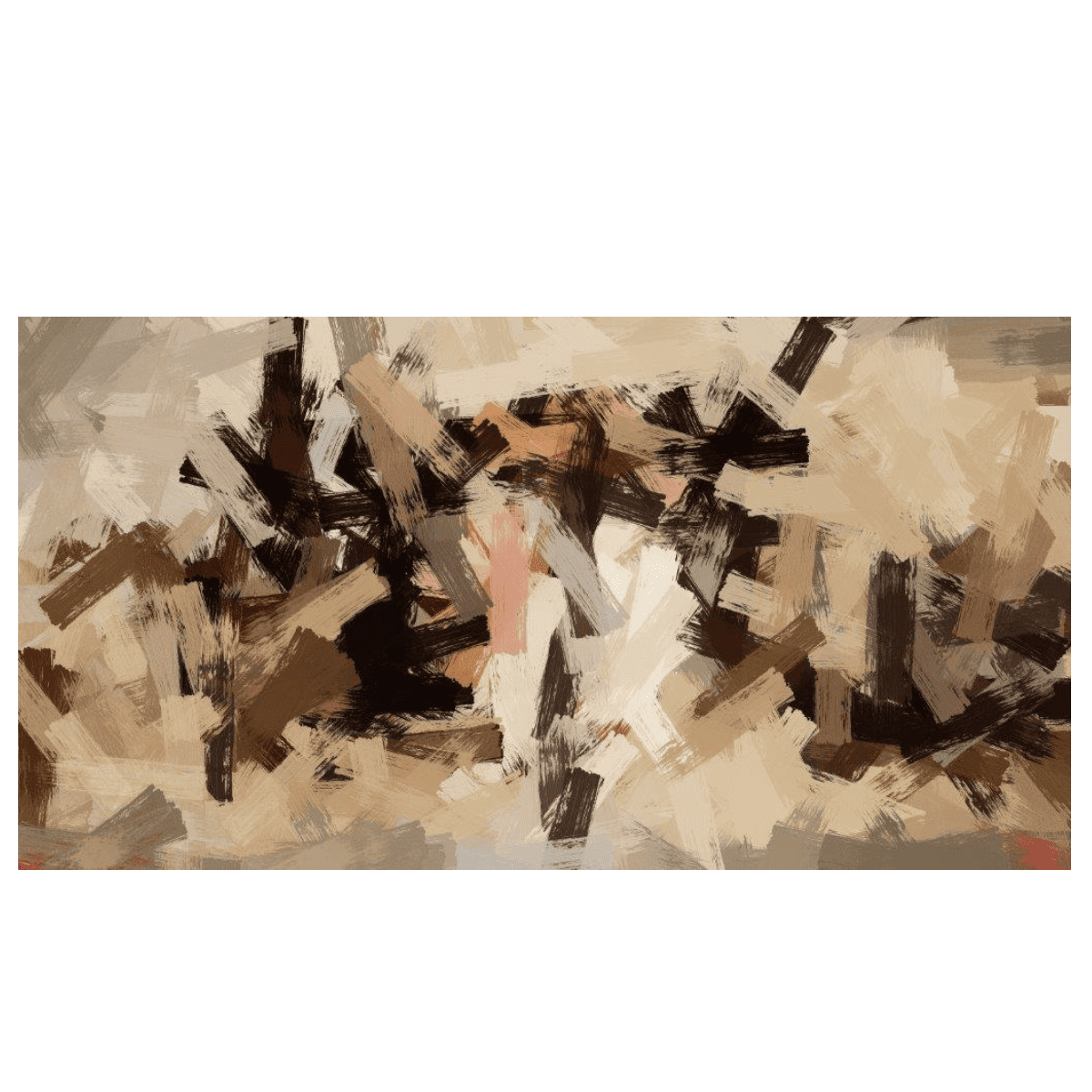 Brown Bands Yağlı Boya Dokulu TabloYağlı Boya Dokulu Soyut TablolarTablolife