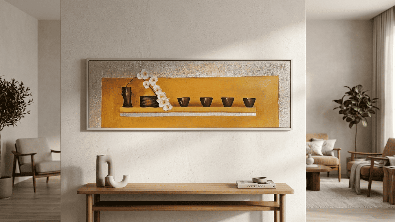 Çiçekler Handmade Tamamı Yağlı Boya TabloYağlı Boya Dokulu Çiçek TablolarıTablolife