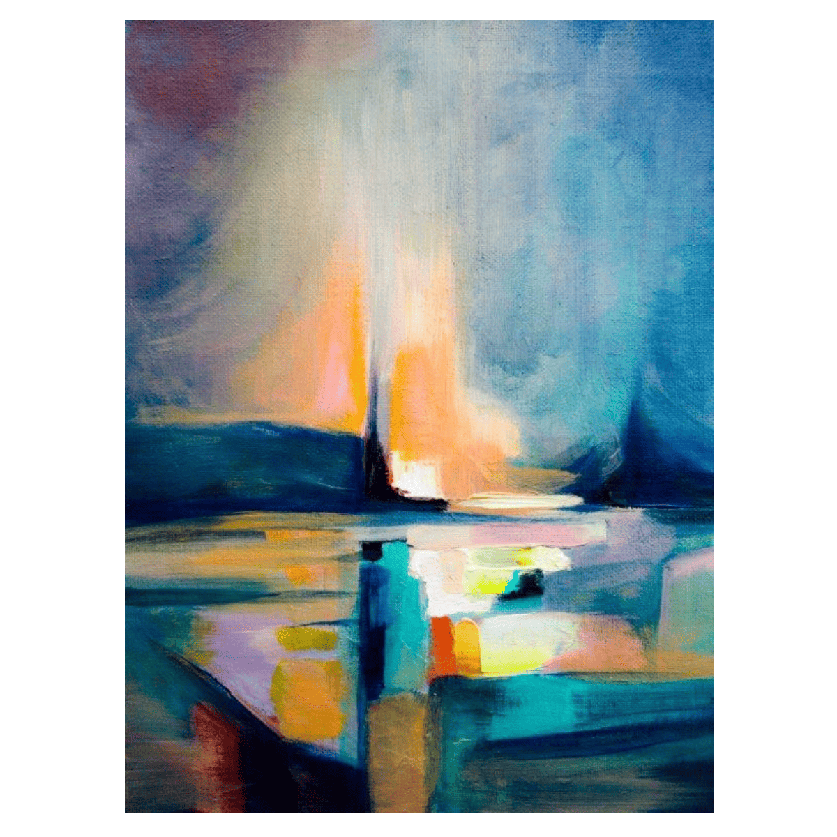 Color Reflection Yağlı Boya Dokulu TabloYağlı Boya Dokulu Soyut TablolarTablolife