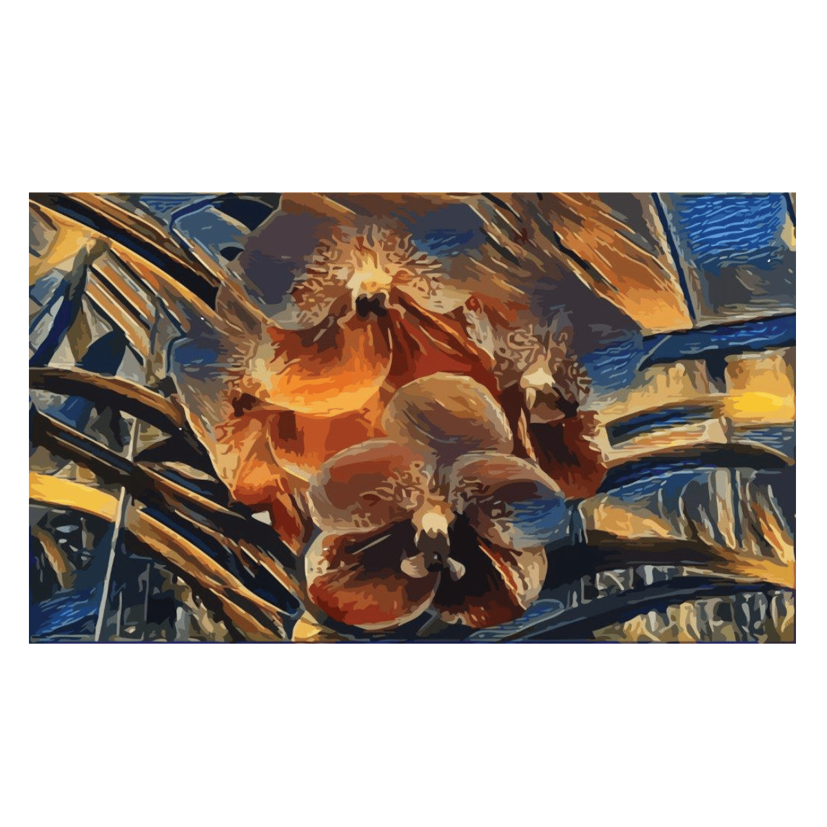 Deep Orchid Yağlı Boya Dokulu TabloYağlı Boya Dokulu Soyut TablolarTablolife