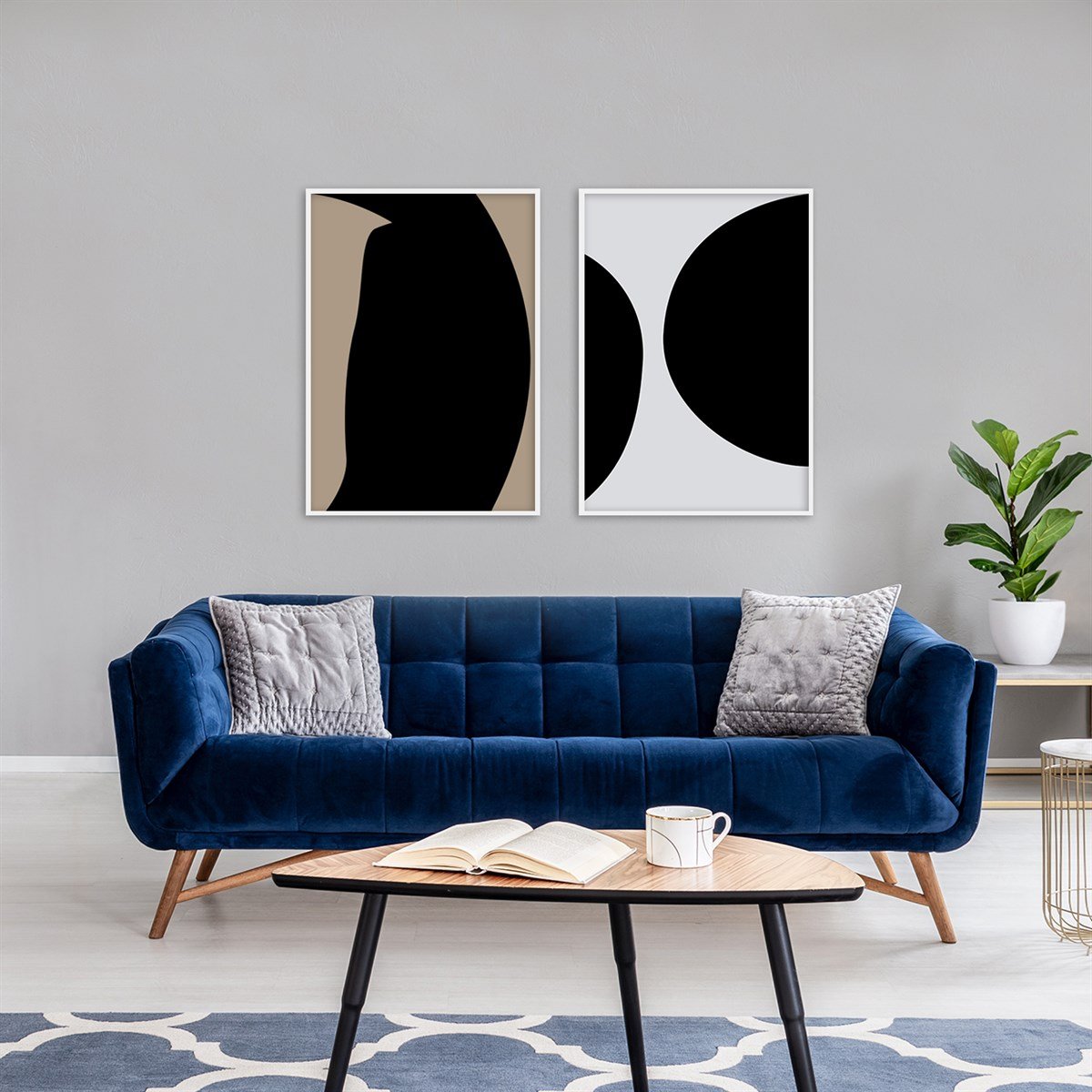 Dominant Black Çerçeveli Poster SetiPosterlerTablolife.com