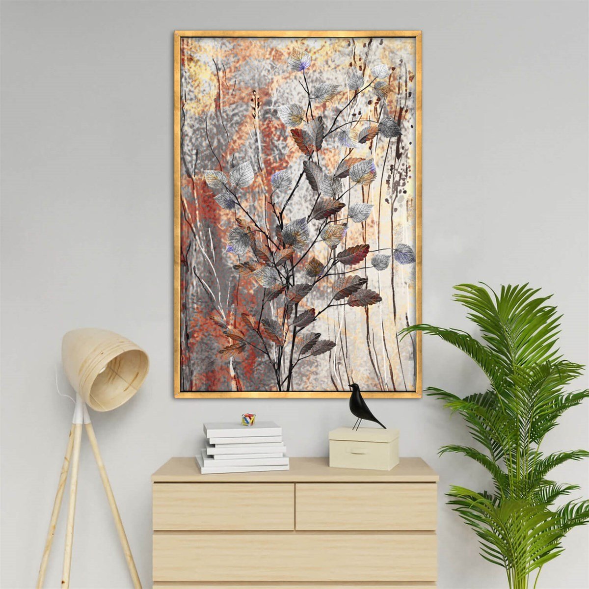 Dry Wood - Yağlı Boya Dokulu TabloYağlı Boya Dokulu Soyut TablolarTablolife.com