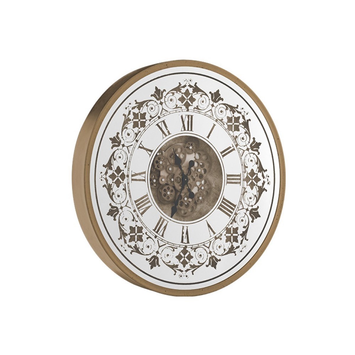 Duvar Saati Yuvarlak Altın Çarklı 2