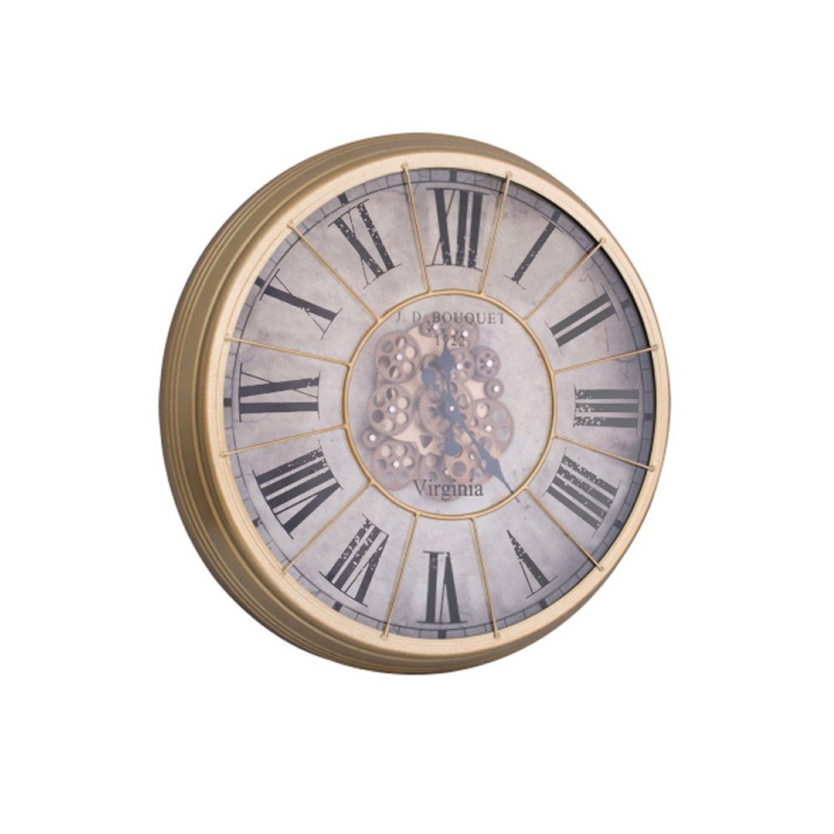 Duvar Saati Yuvarlak Altın Çarklı  4