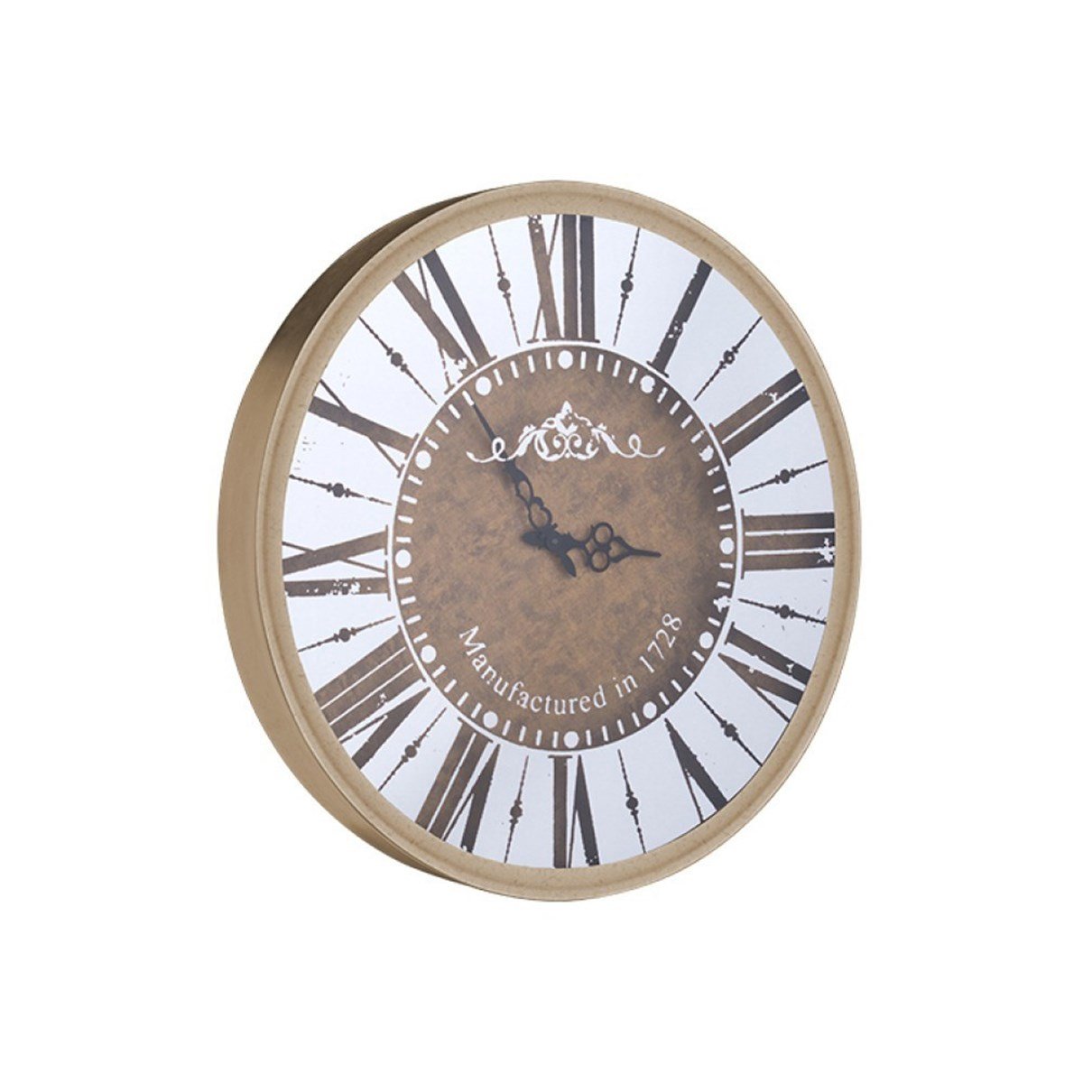 Duvar Saati Yuvarlak Altın Çarksız