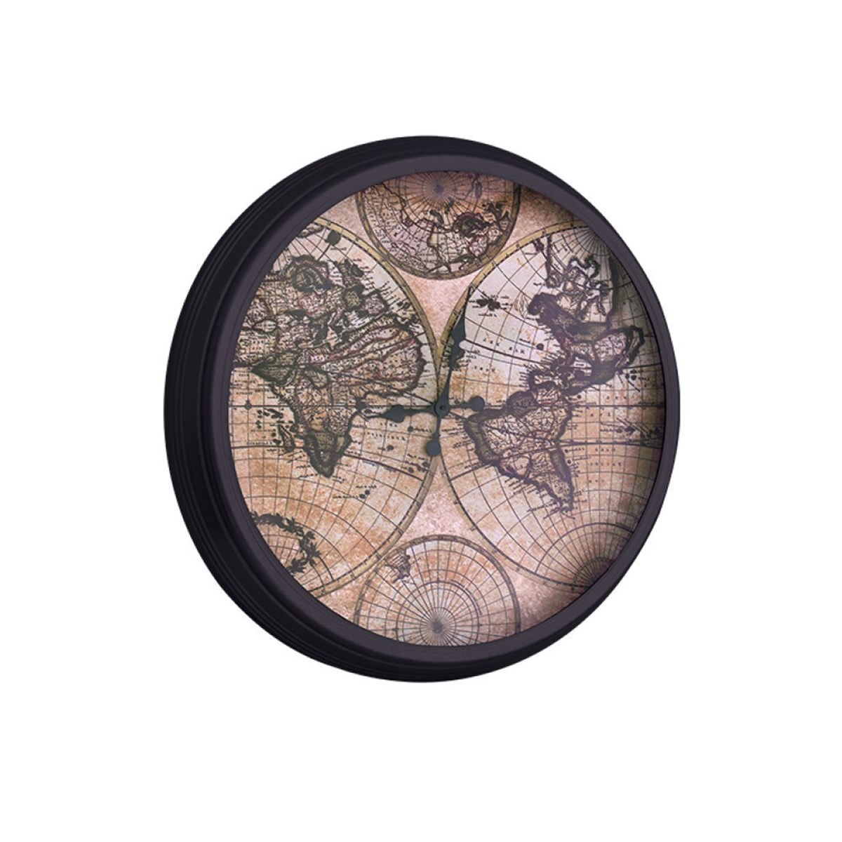 Duvar Saati Yuvarlak Siyah Çarksız