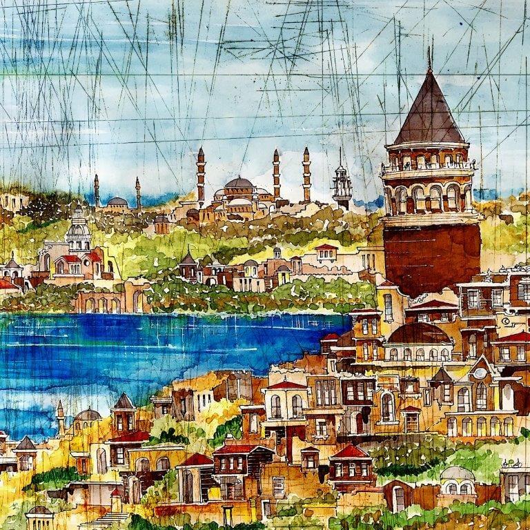 Eski İstanbul Kanvas TabloİstanbulTablolife