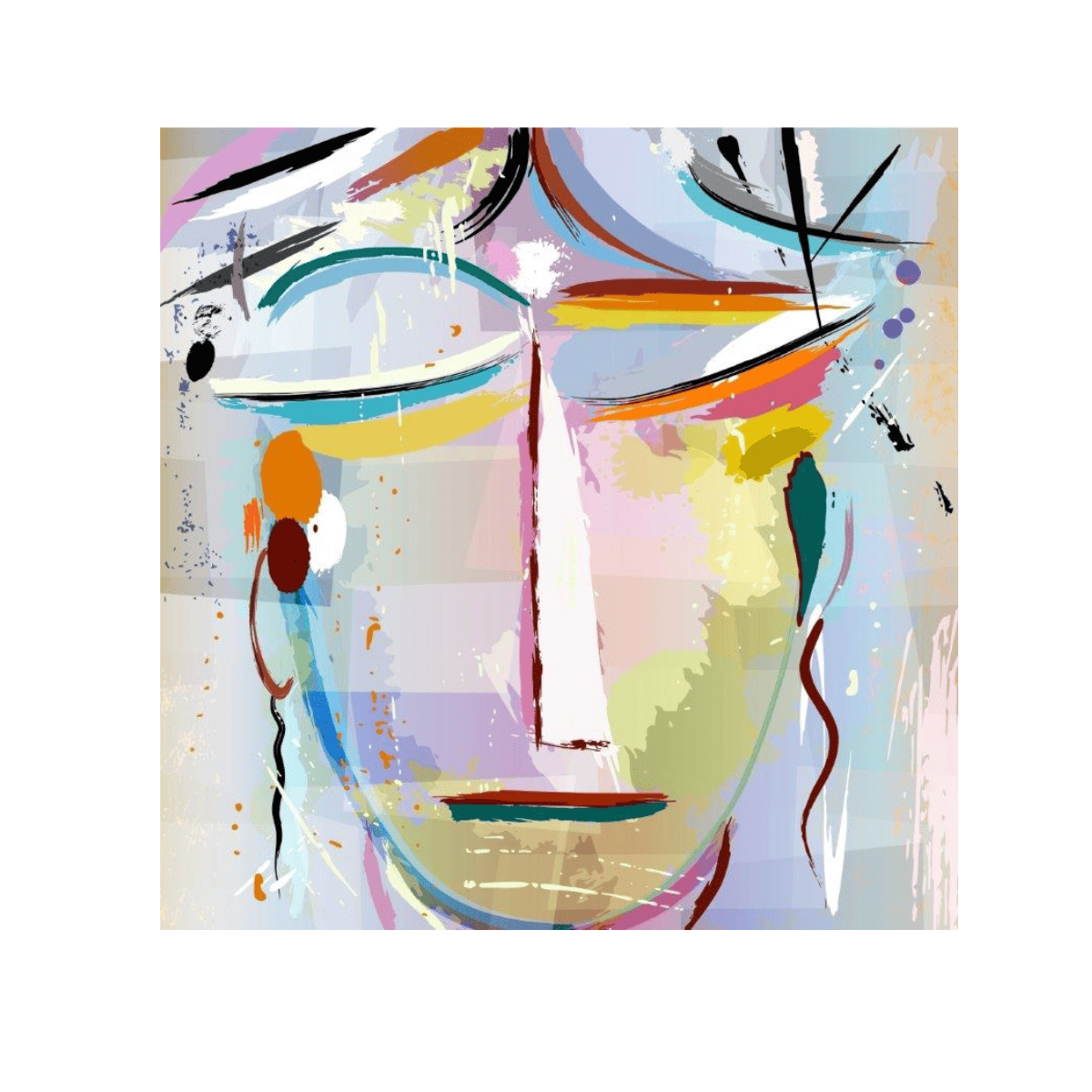 Facial Features Yağlı Boya Dokulu TabloYağlı Boya Dokulu Soyut TablolarTablolife