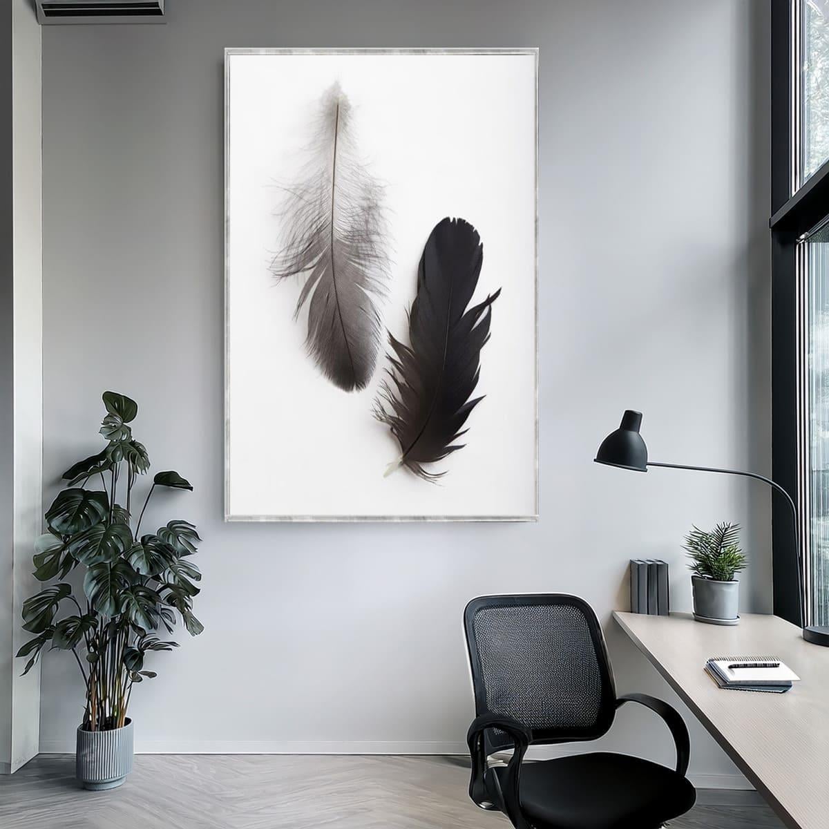 Feather Yağlı Boya Dokulu TabloYağlı Boya Dokulu Soyut TablolarTablolife