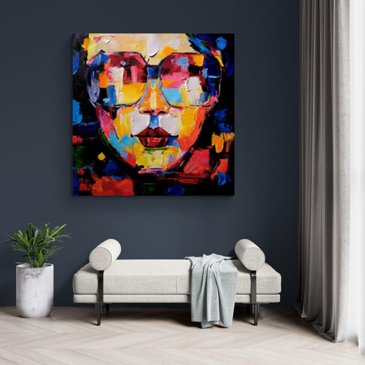 Femme Yağlı Boya Dokulu TabloYağlı Boya Dokulu Kadın Temalı TablolarTablolife.com