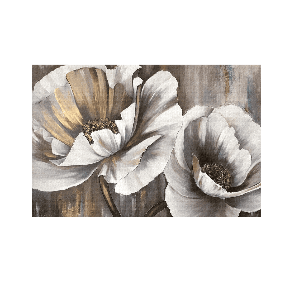 Floral Elegance Yağlı Boya Dokulu TabloYağlı Boya Dokulu Çiçek TablolarıTablolife