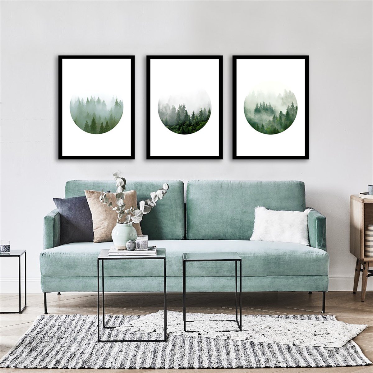 Fog İn The Forest Çerçeveli Poster SetiPosterlerTablolife.com