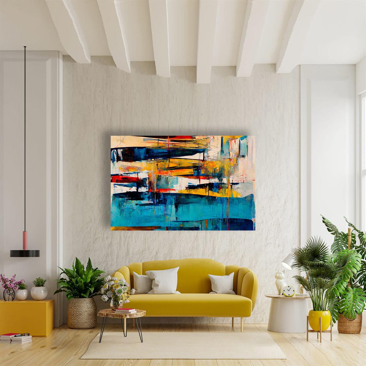 Free Colors Yağlı Boya Dokulu TabloYağlı Boya Dokulu Soyut TablolarTablolife.com