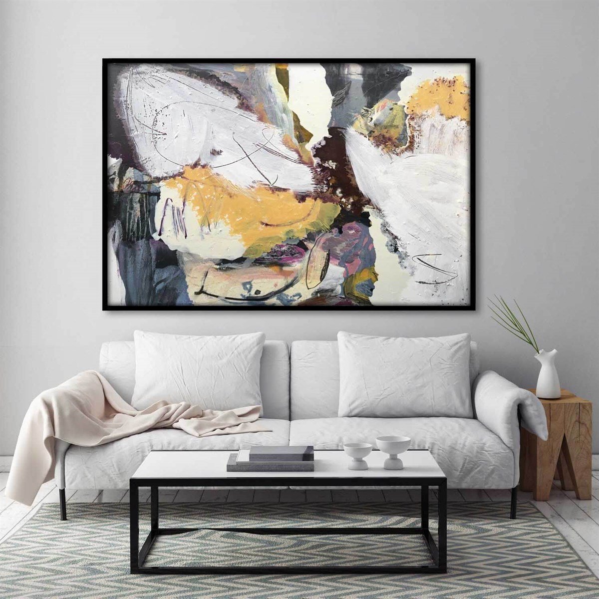 Girdap - Yağlı Boya Dokulu TabloYağlı Boya Dokulu Soyut TablolarTablolife.com