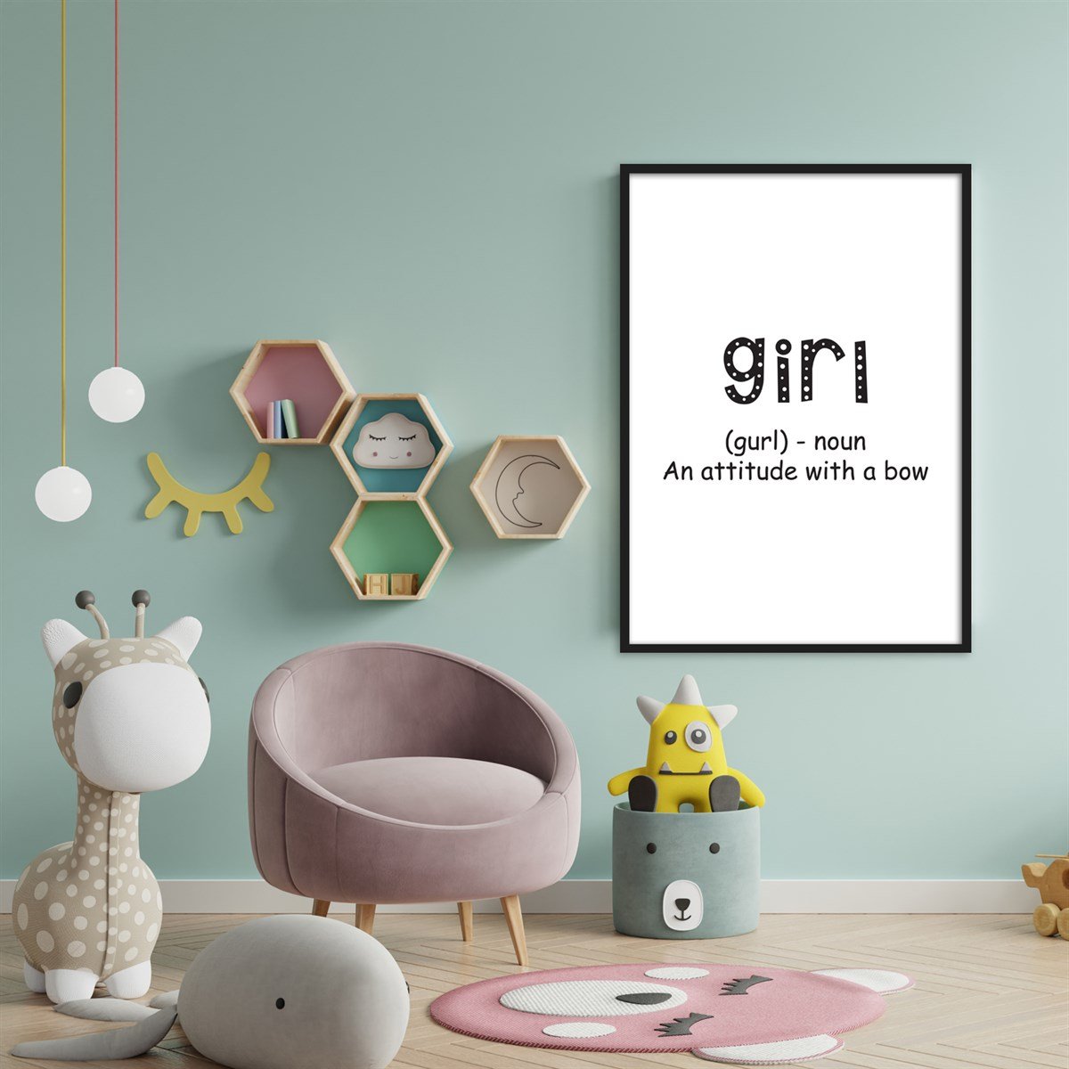 Girl Çerçeveli Poster SetiPosterlerTablolife.com