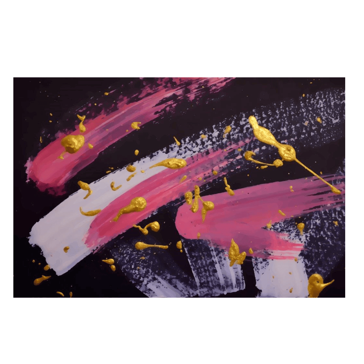 Gold Spots Yağlı Boya Dokulu TabloYağlı Boya Dokulu Soyut TablolarTablolife