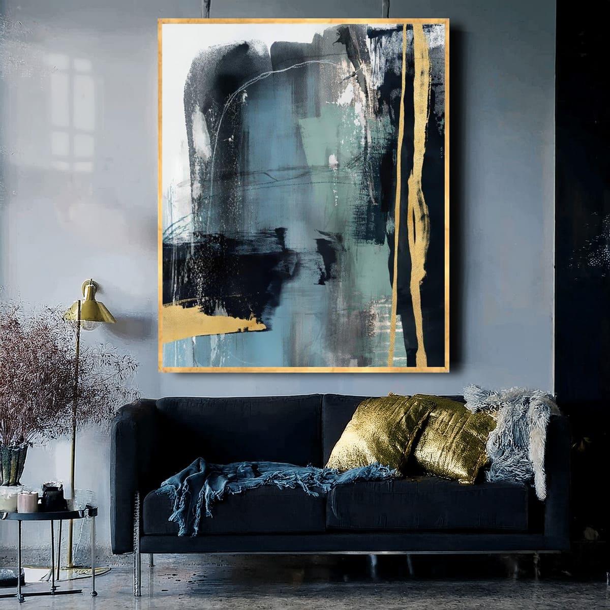 Golden Pass Yağlı Boya Dokulu TabloYağlı Boya Dokulu Soyut TablolarTablolife