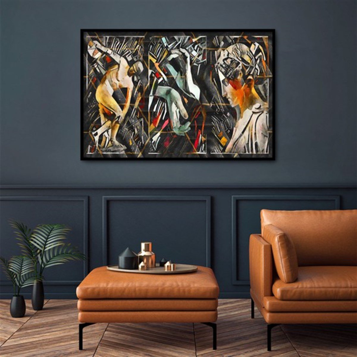 Heykeller - Yağlı Boya Dokulu Tablo