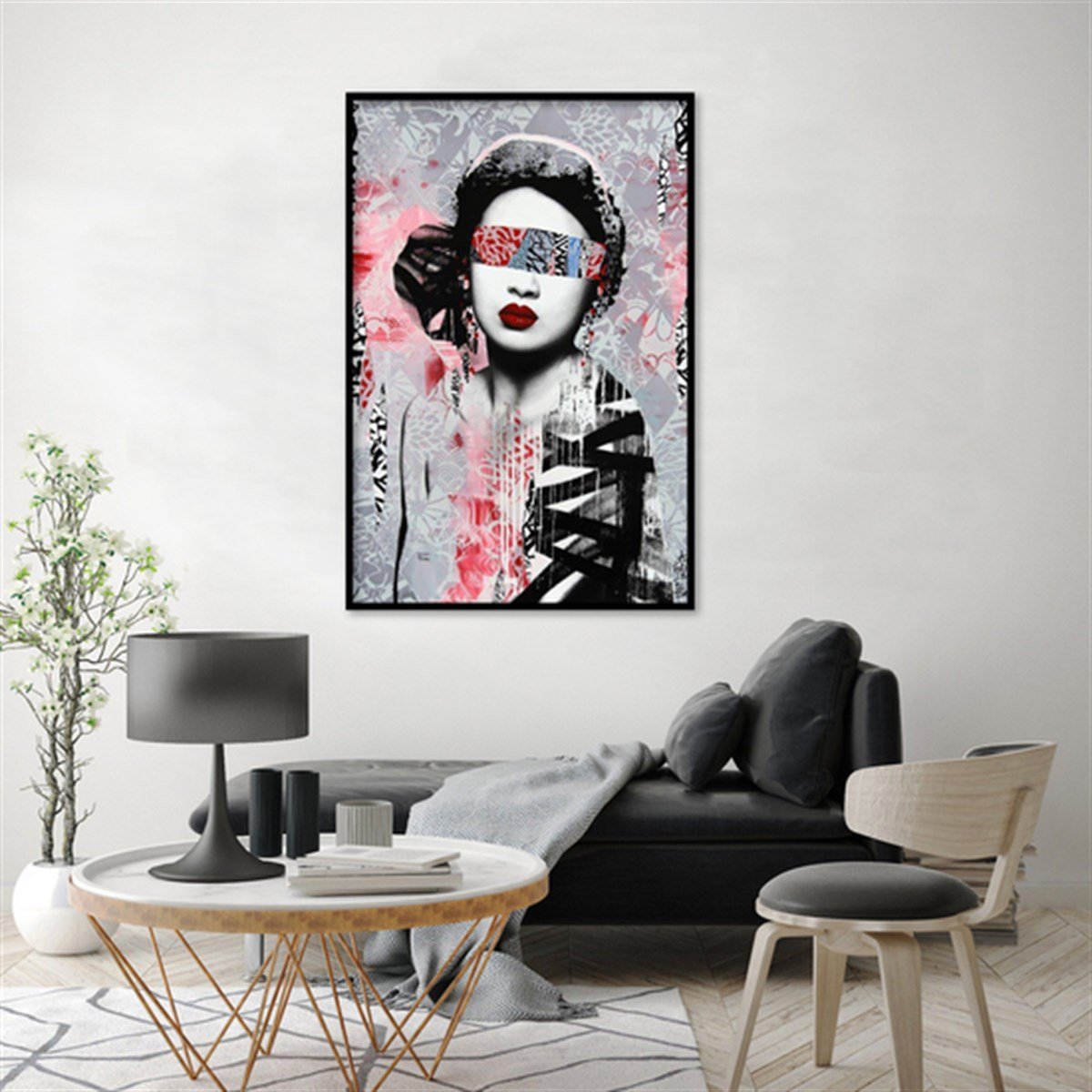 Kireina Josei - Yağlı Boya Dokulu Tablo