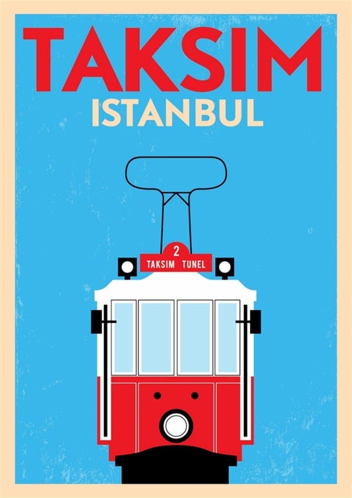 Kırmızı Tramvay - Kanvas Tablo