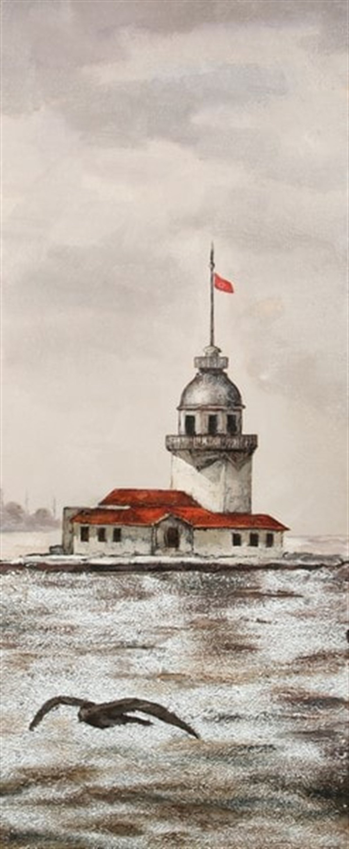 Kız Kulesi Çizim - Kanvas Tablo