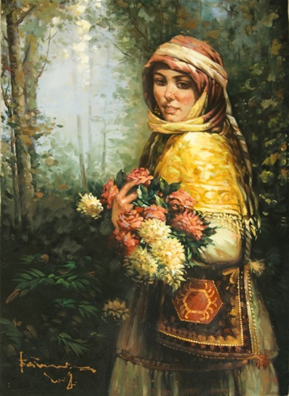 Köylü Kızı - Kanvas Tablo