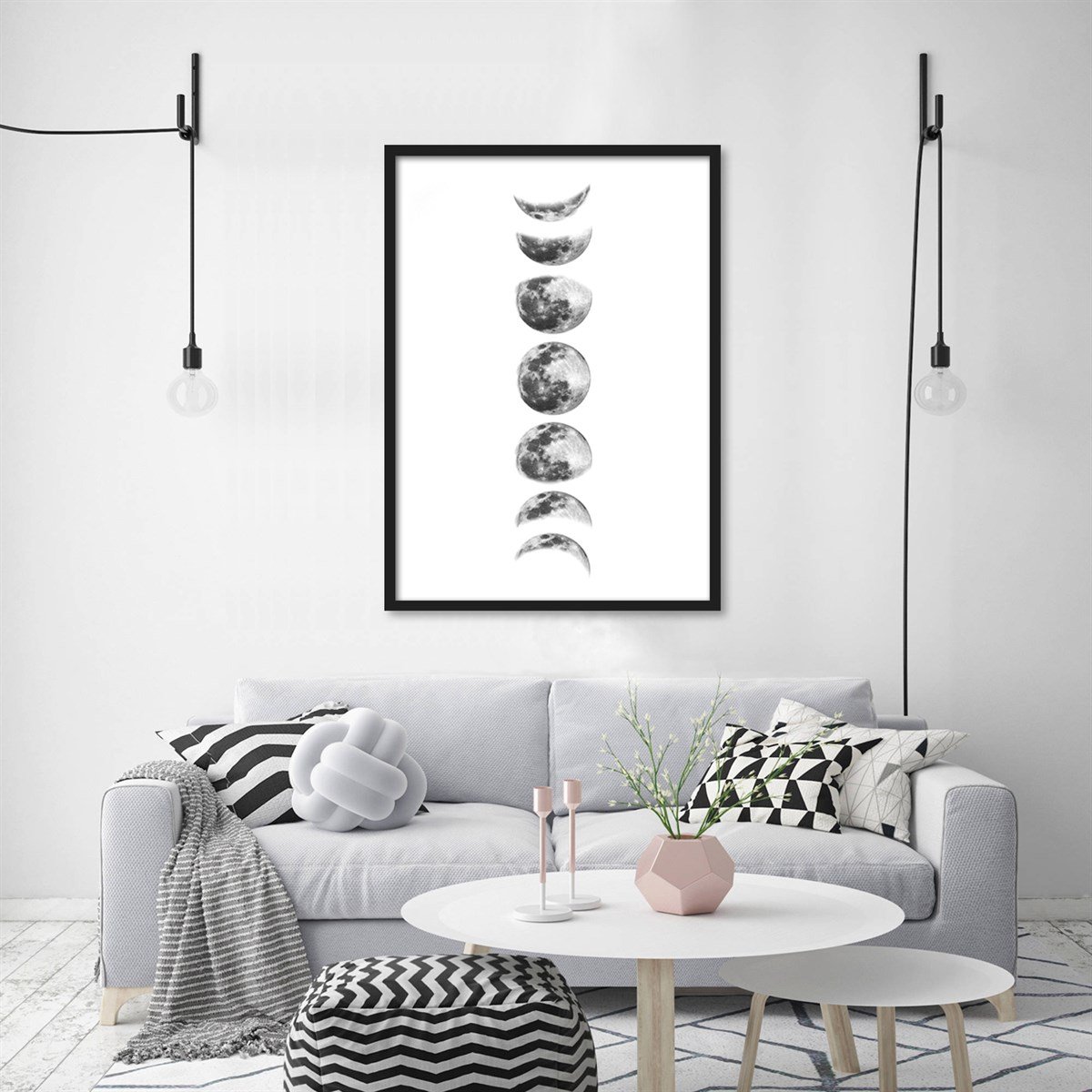 Lunar Eclipse Çerçeveli Poster SetiPosterlerTablolife.com