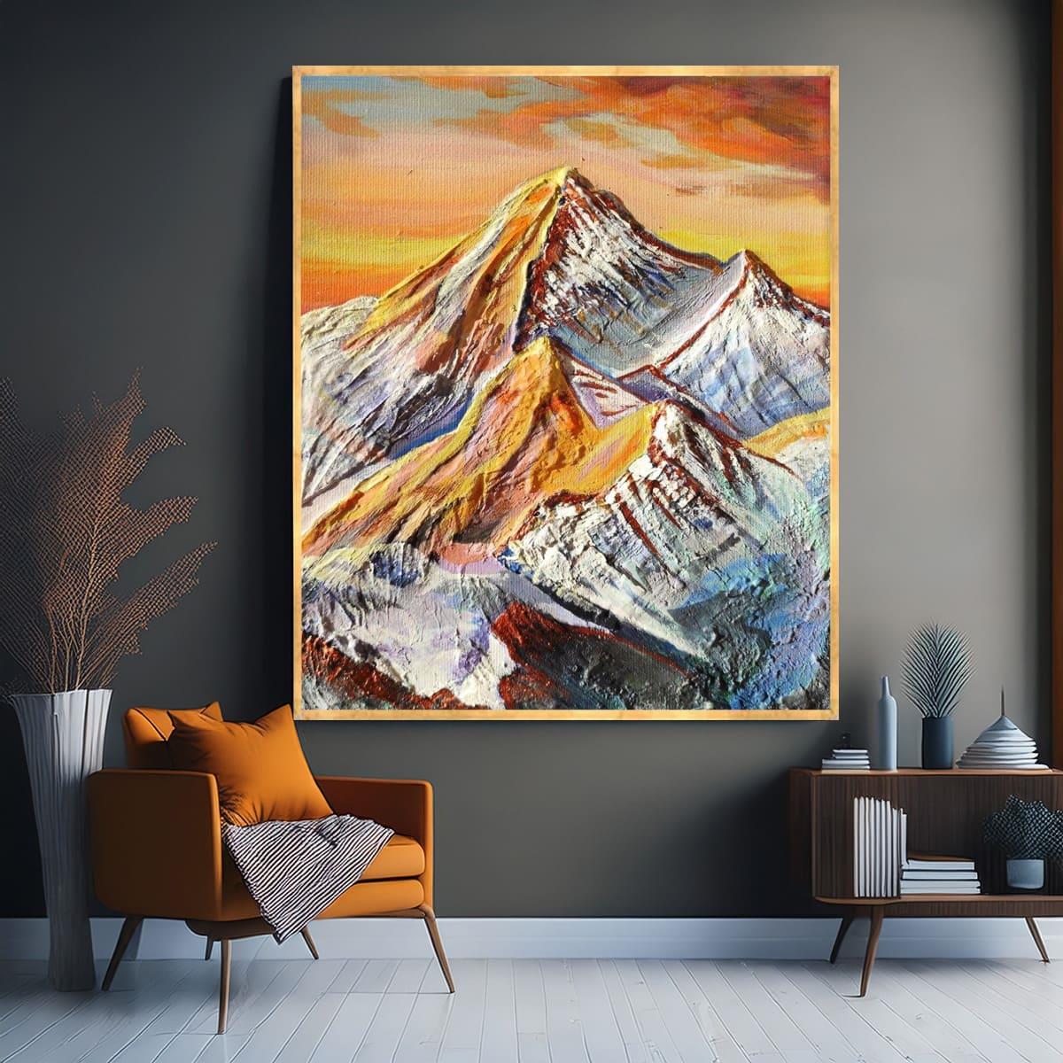 Peak 3D Yoğun Yağlı Boya Dokulu Tablo3D Yoğun Yağlı Boya TablolarTablolife