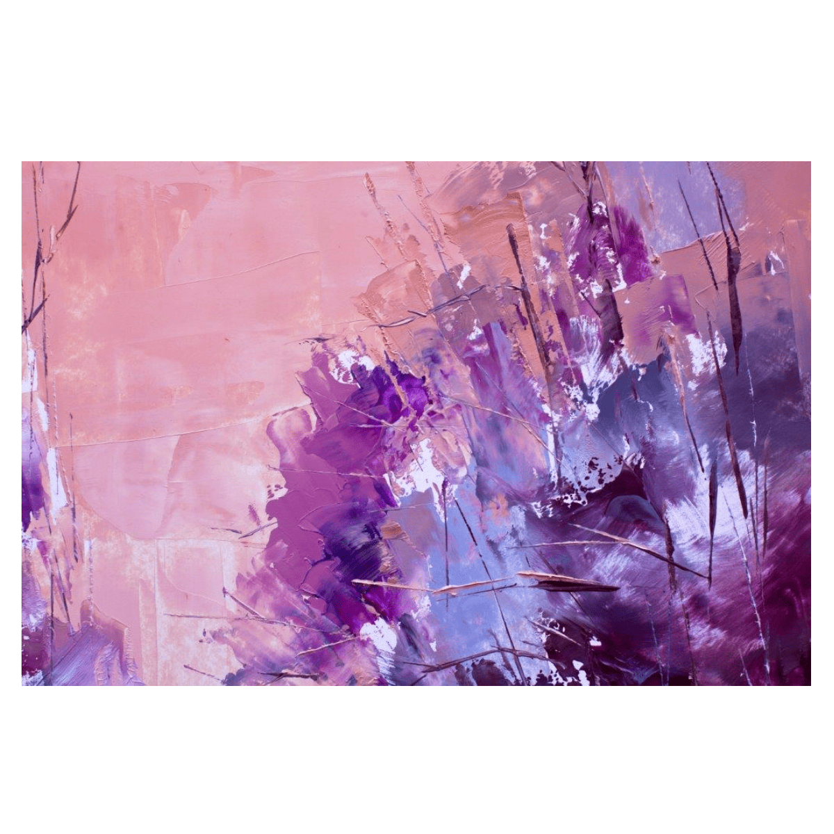 Pink Purple Harmony Yağlı Boya Dokulu TabloYağlı Boya Dokulu Soyut TablolarTablolife