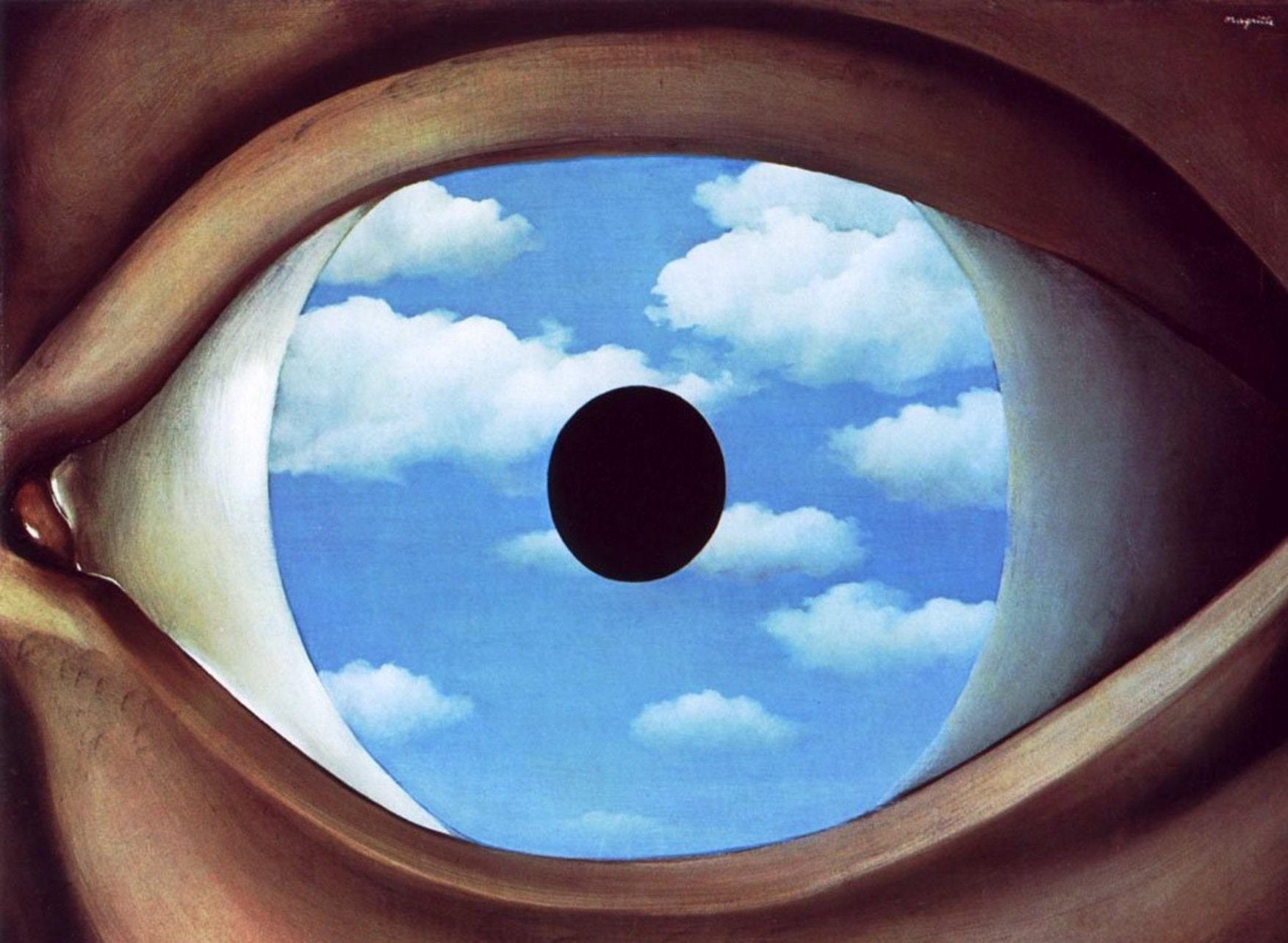 Rene Magritte The False Mirror Kanvas TabloÜnlü Ressamların TablolarıTablolife