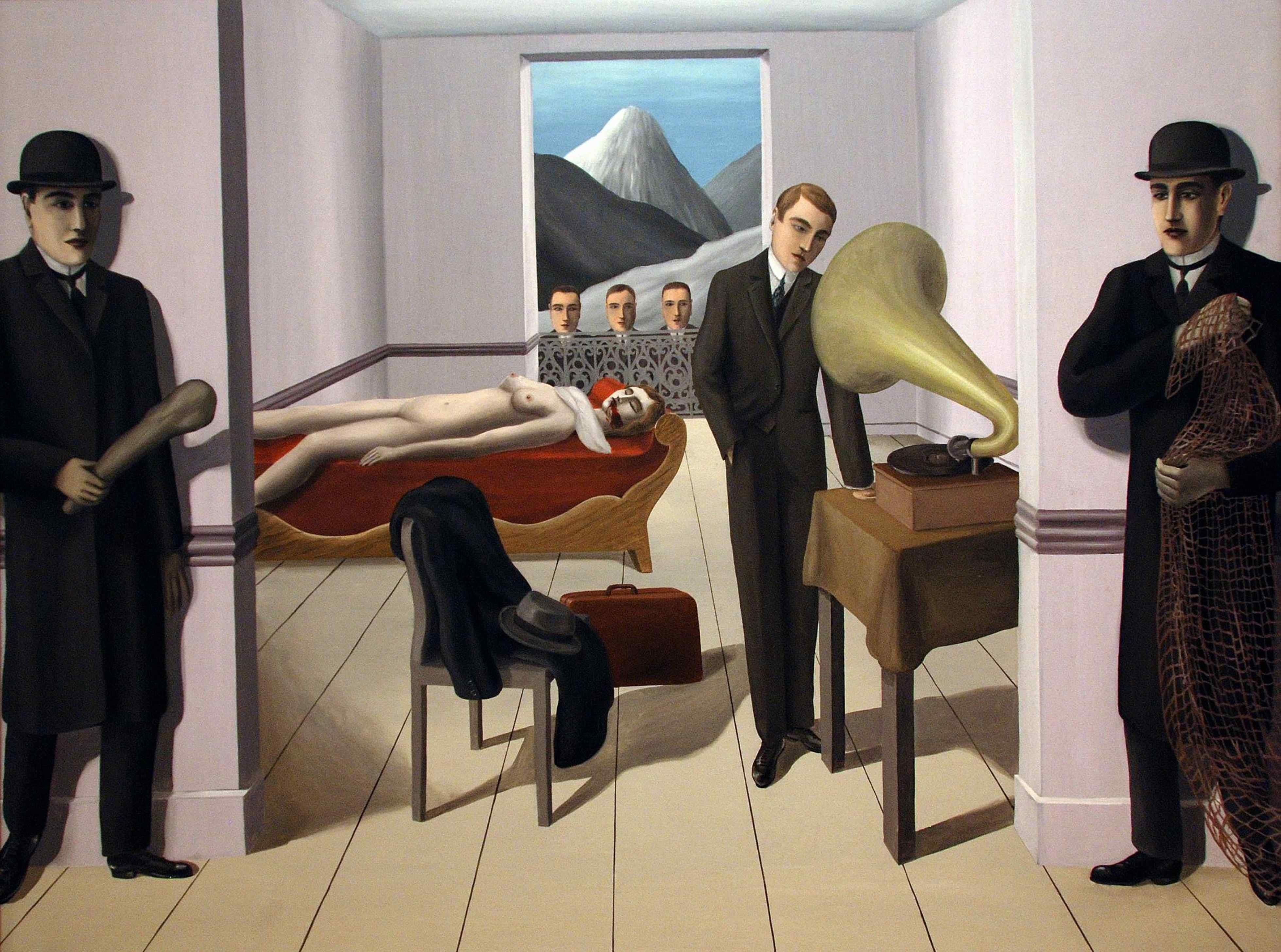 Rene Magritte The Menaced Assassin Kanvas TabloÜnlü Ressamların TablolarıTablolife