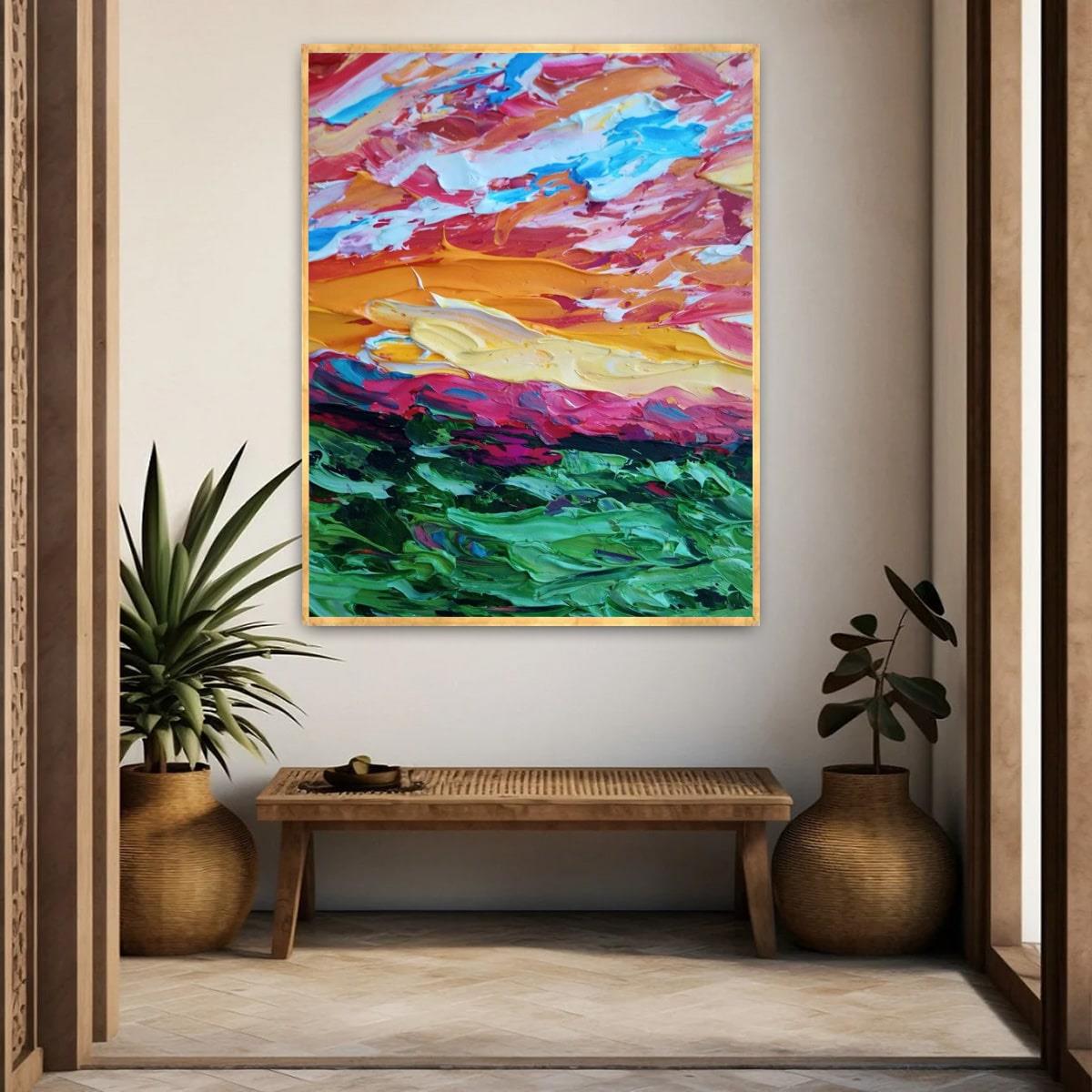 Renk Geçişleri 2 3D Yoğun Yağlı Boya Tablo3D Yoğun Yağlı Boya TablolarTablolife