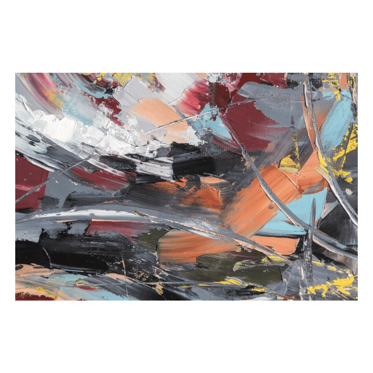 Scratches Yağlı Boya Dokulu TabloYağlı Boya Dokulu Soyut TablolarTablolife