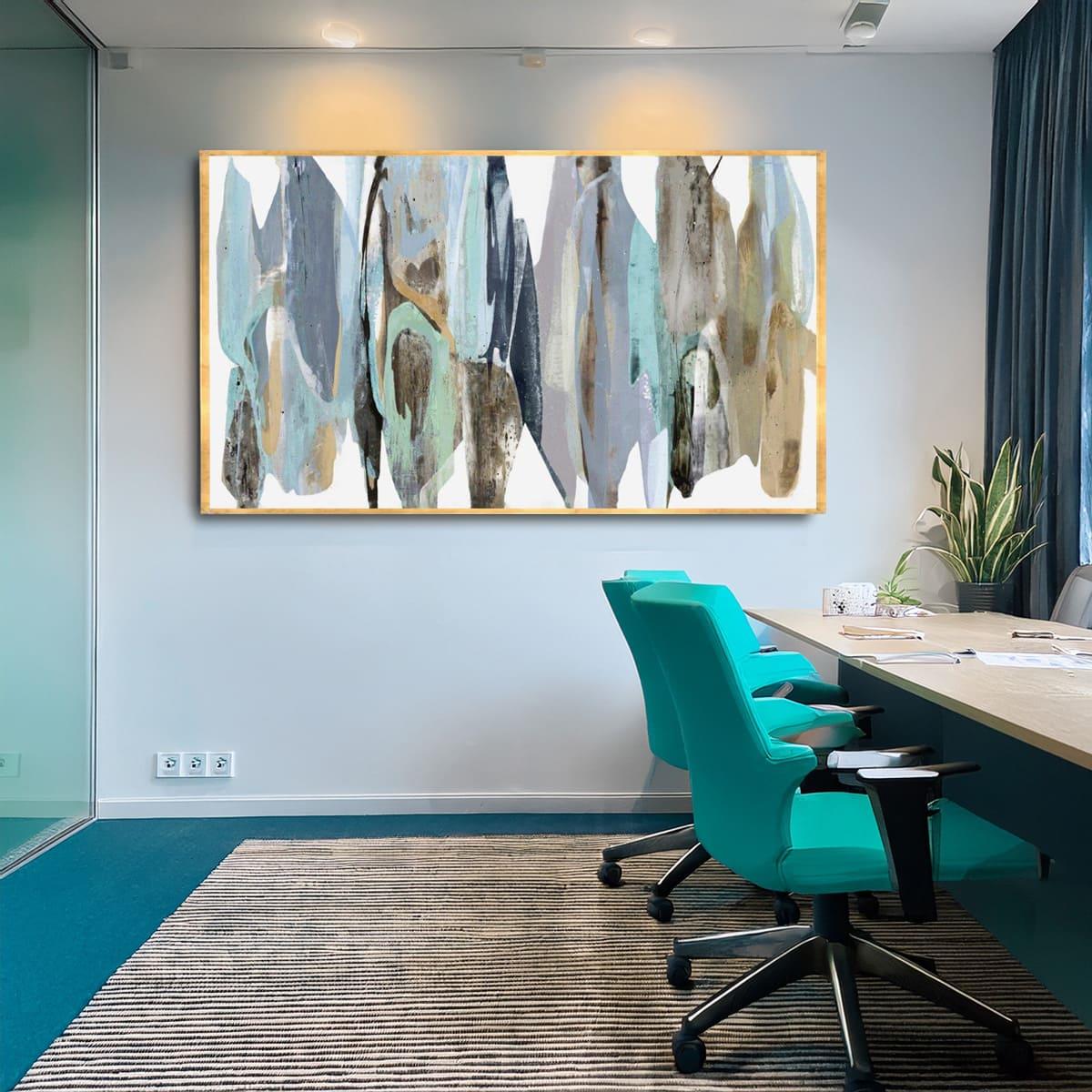 Soft Color Waves Yağlı Boya Dokulu TabloYağlı Boya Dokulu Soyut TablolarTablolife