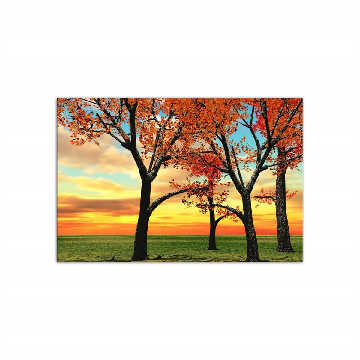 Sonbaharda Gün Batımı - Büyük Boy Kanvas TabloBüyük Boy Kanvas TablolarTablolife.com