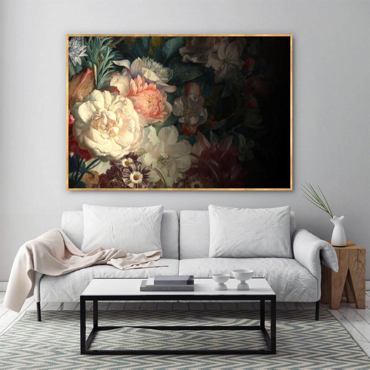 Sun Rises İn Forest - Yağlı Boya Dokulu TabloYağlı Boya Dokulu Soyut TablolarTablolife.com