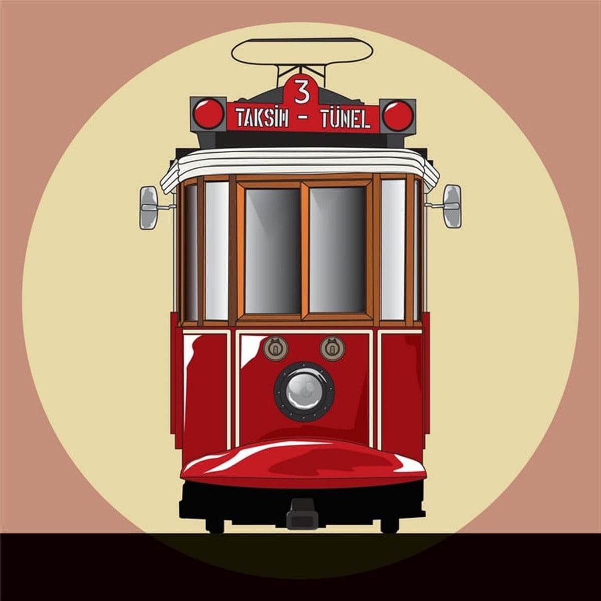 Taksim Tünel Tramvayı - Kanvas Tablo