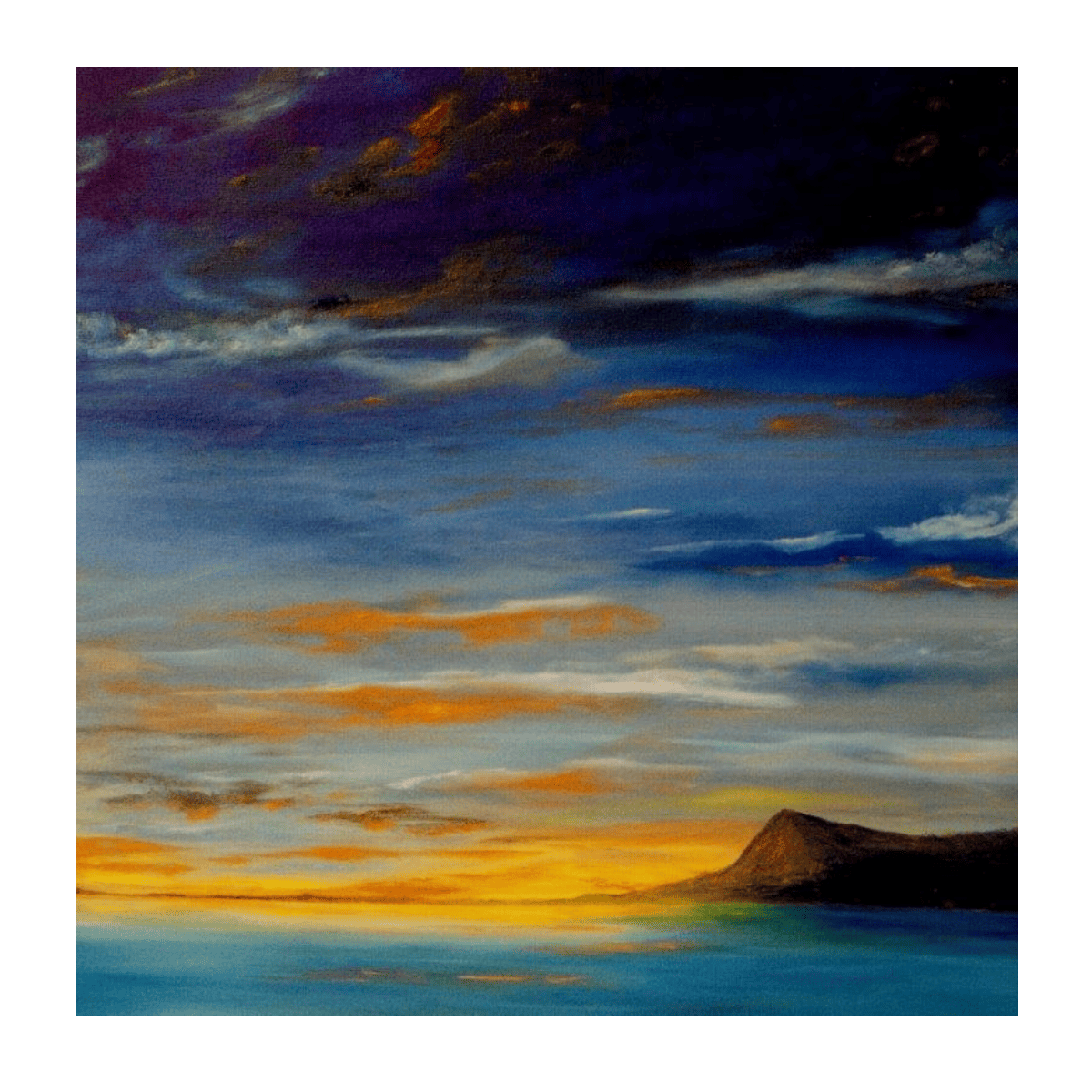 The Hiding Sun Yağlı Boya Dokulu TabloYağlı Boya Dokulu Soyut TablolarTablolife