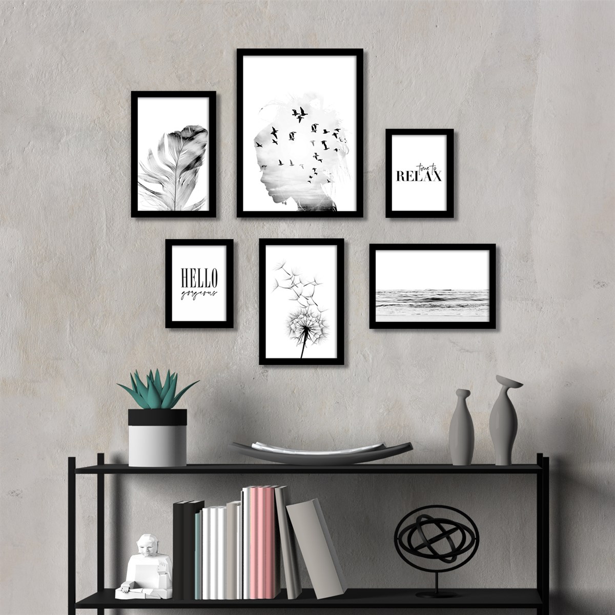 Time To Relax Çerçeveli Poster SetiPosterlerTablolife.com