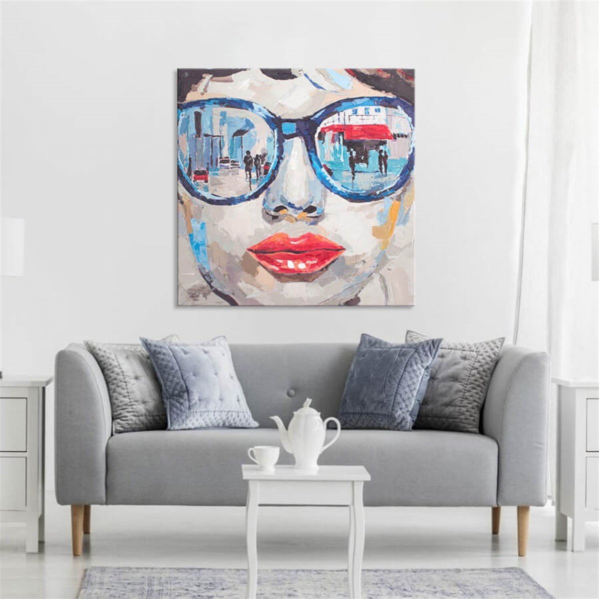 Vintage Portre - Yağlı Boya Dokulu Tablo