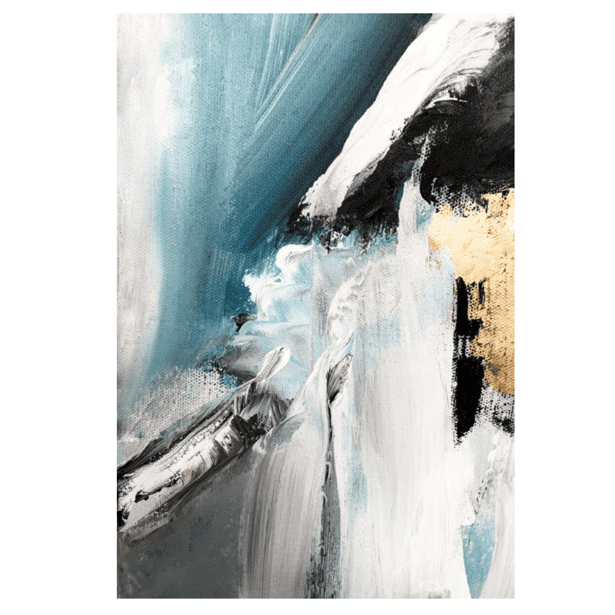 White Blur Yağlı Boya Dokulu TabloYağlı Boya Dokulu Soyut TablolarTablolife